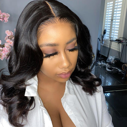 Body wave 13x4 full frontal ear to ear lace bob wig