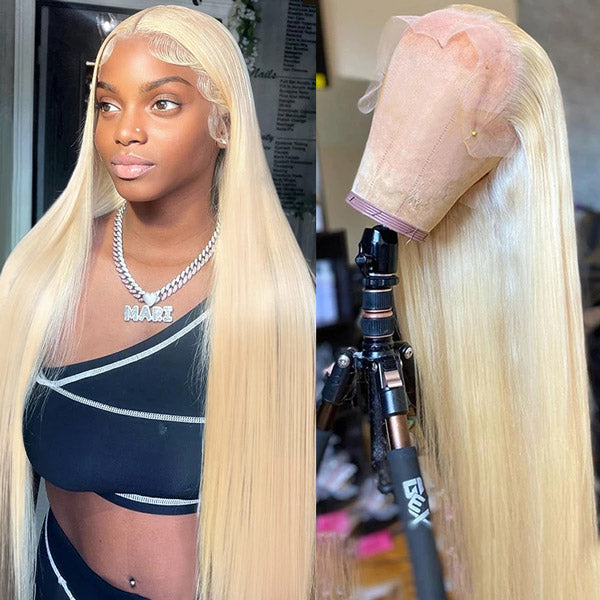 Straight 613 Blonde 13x4 Lace Frontal Wig