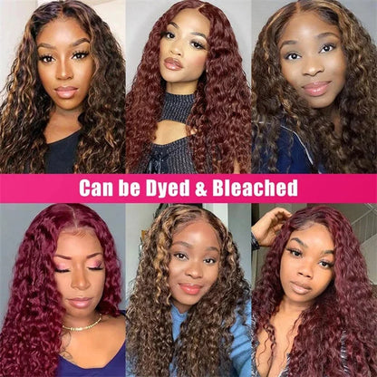 Deep wave 13x1 T part lace front wig