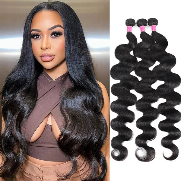 3 Bundles Body Wave Human Hair Weave Unprocessed Brazilian Human Hair Extensions