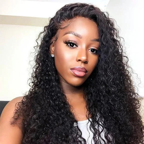 3 Bundles with 4x4 Lace Closure Kinky Curly Human Hair Brazilian Virgin Hair