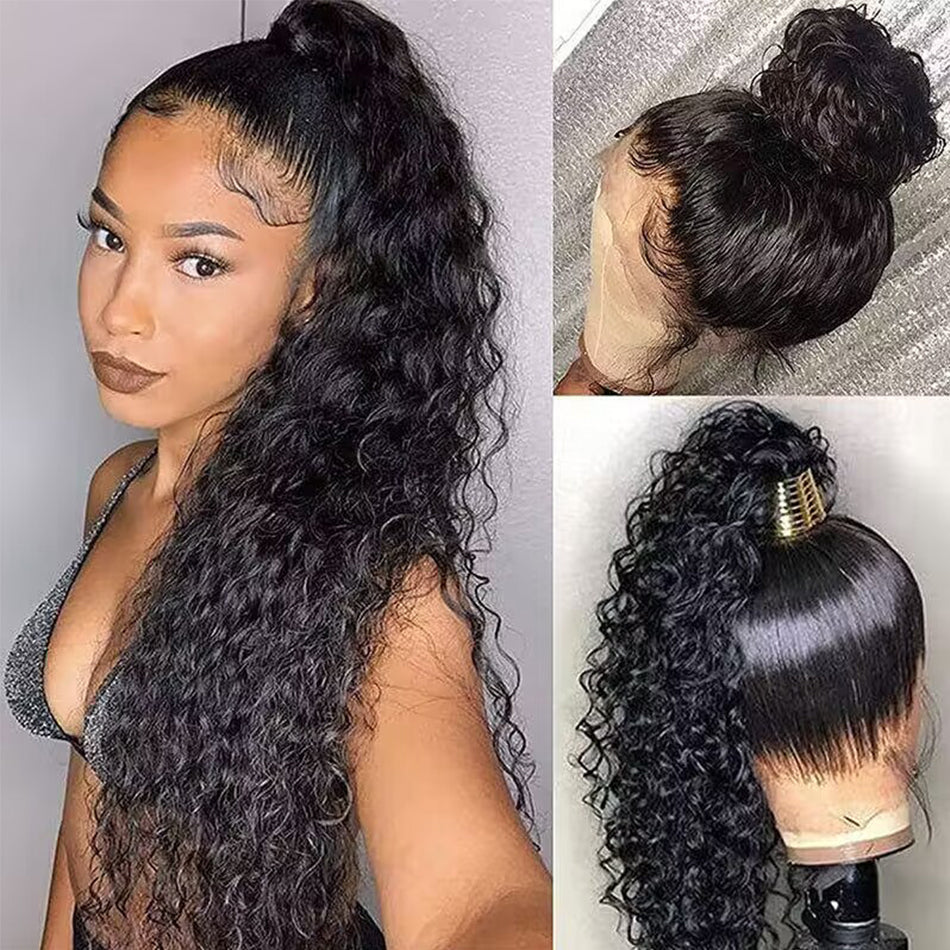 360 Full Lace Frontal Wigs Water Wave Human Hair Wigs