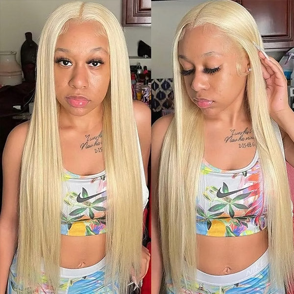 Straight 613 Blonde 13x4 Lace Frontal Wig