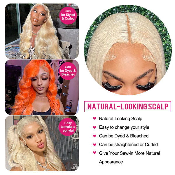 Straight 613 Blonde 13x4 Lace Frontal Wig