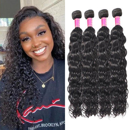 4 Bundles Water Wave Remy Human Hair Weave