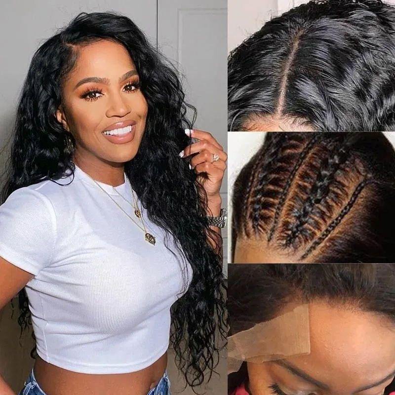 360 Full Lace Frontal Wigs Water Wave Human Hair Wigs