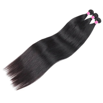 3 Bundles Straight Human Hair Weave Unprocessed Brazilian Human Hair Extensions