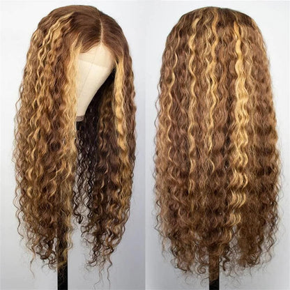 4/27# High Light Curly 13x4 Lace Frontal Wig