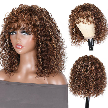 Mix Color Bangs Bob Wig Fringe Wig