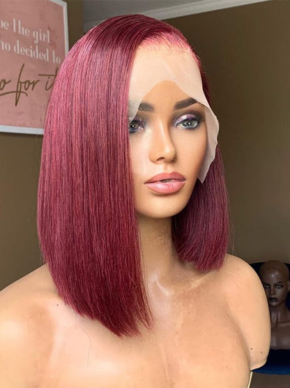 99J# Wine Red 13x4 Full Frontal Wig