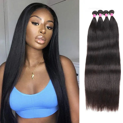 4 Bundles Straight Remy Human Hair Weave