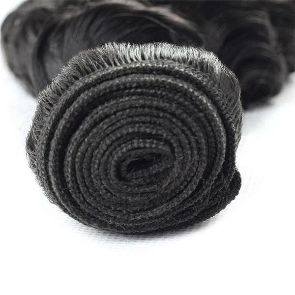 3 Bundles with 13x4 Lace Frontal Water Wave Human Hair Peruvian Virgin Hair