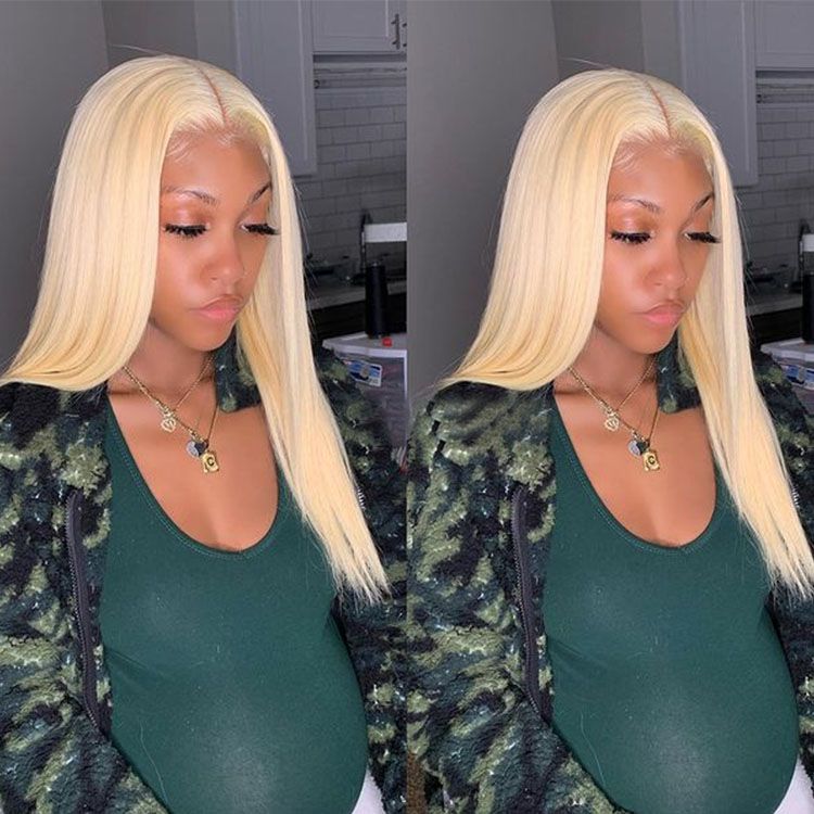 Straight 613 Blonde 13x4 Lace Frontal Wig