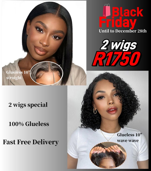 Black Friday 2 Wigs Special Combo Glueless Wigs Combo