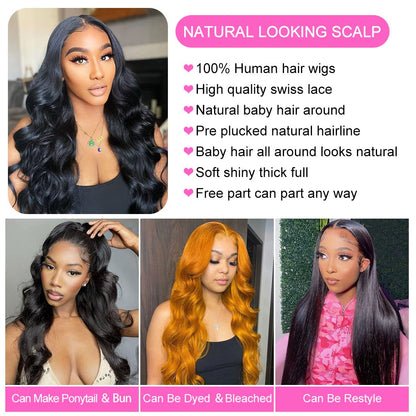 HD Glueless wig body wave 13x4 lace frontal wig