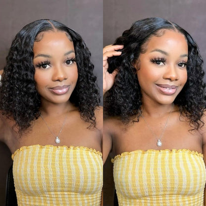 4x4 lace closure bob wig water wave