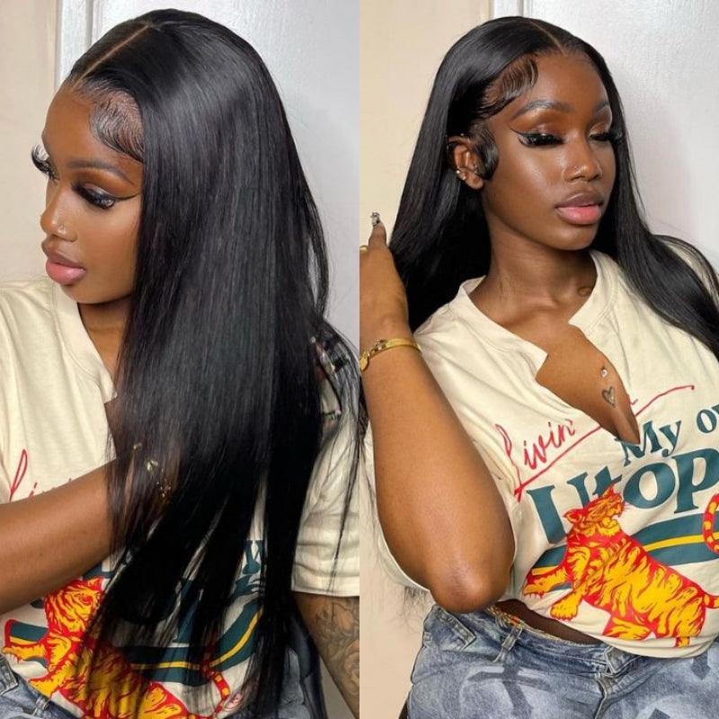 Straight 13x1 T part lace front wig