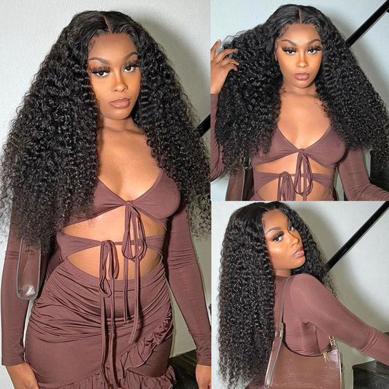 Kinky Curly 13x4 full frontal ear to ear lace wig