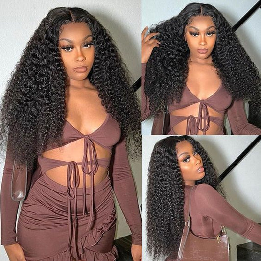 Kinky Curly 13x4 full frontal ear to ear lace wig