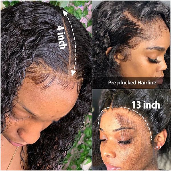 Kinky Curly 13x4 full frontal ear to ear lace wig