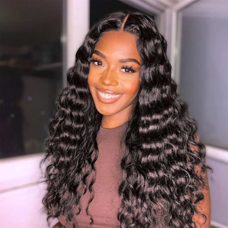 3 Bundles Deep Wave Human Hair Weave Unprocessed Brazilian Human Hair Extensions