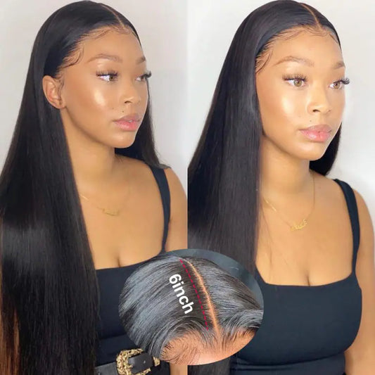 Straight 13x1 T part lace front wig