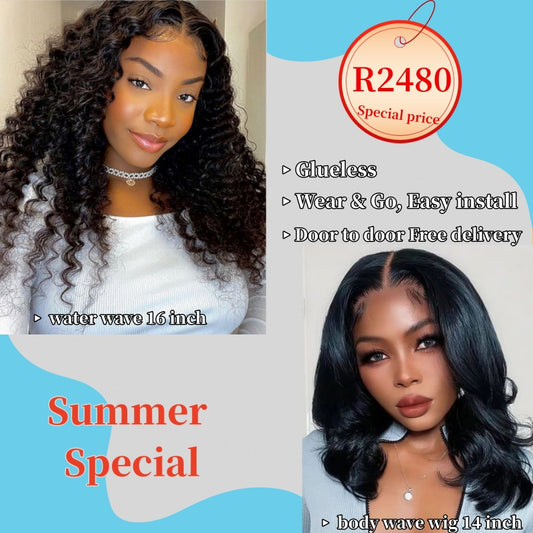 2 Wigs Combo Glueless Lace Closure Bob Wigs Special