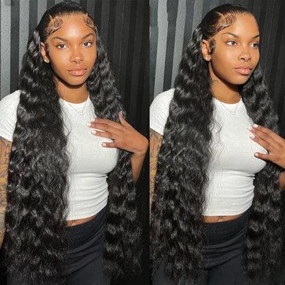 Deep wave 13x1 T part lace front wig