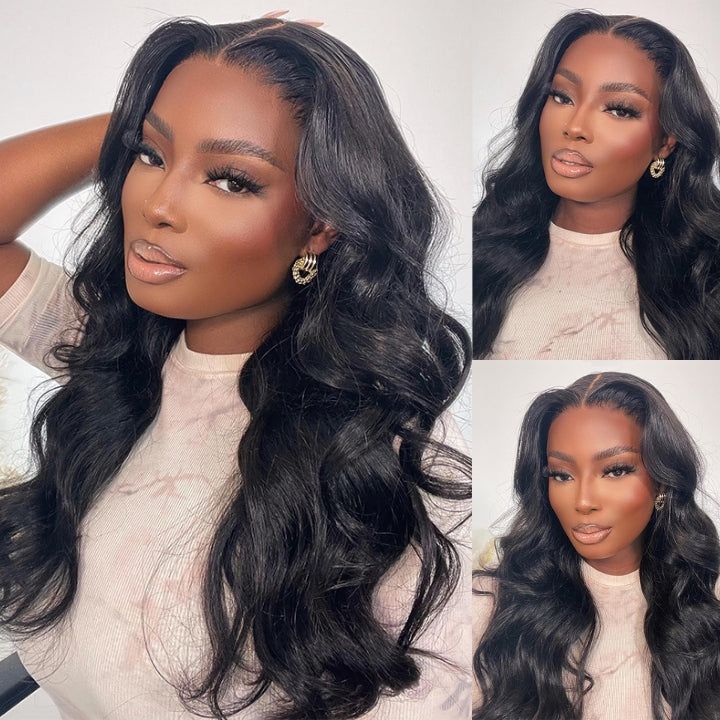 Body wave 4x4 lace closure wig 1 part/ middle part/ 3 part