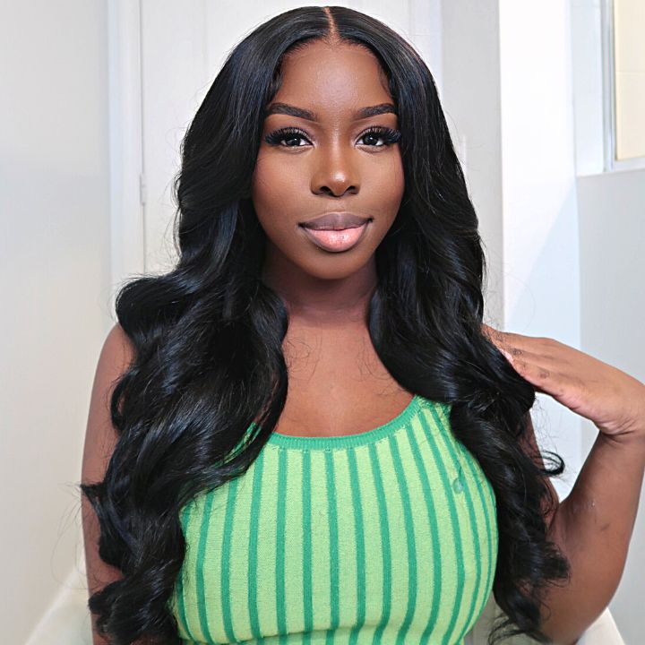 Body wave 13x1 T part lace front wig