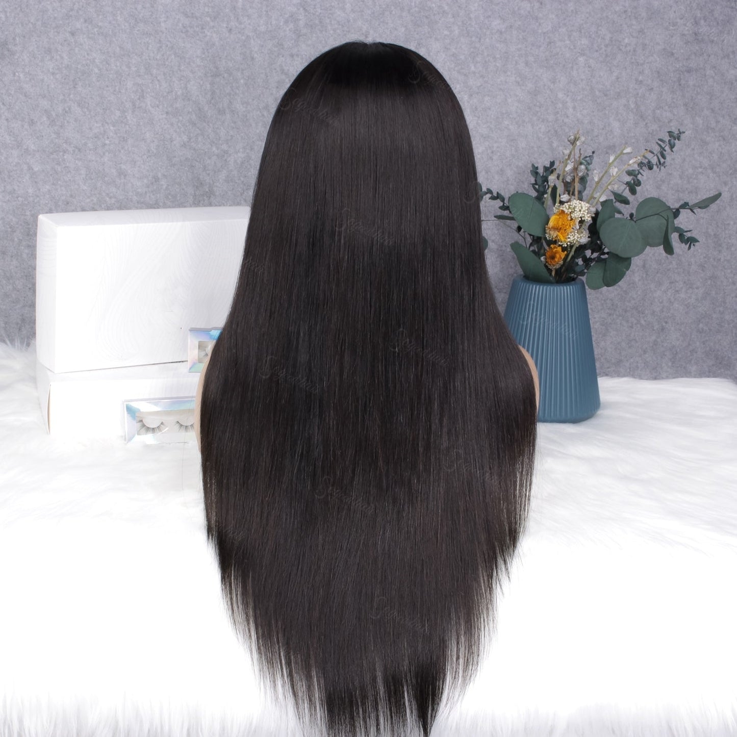 Straight 4x4 lace closure wig 1 part/ middle part/ 3 part